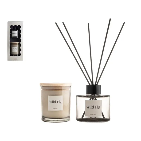 Giftset kaars & diffuser Wilde vijg