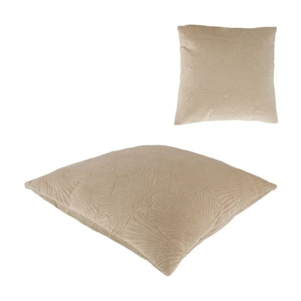 Sierkussen Bladpatroon beige