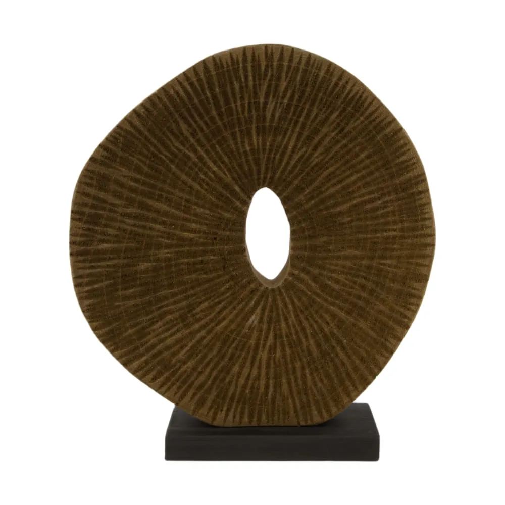 Houten ornament Loop bruin groot